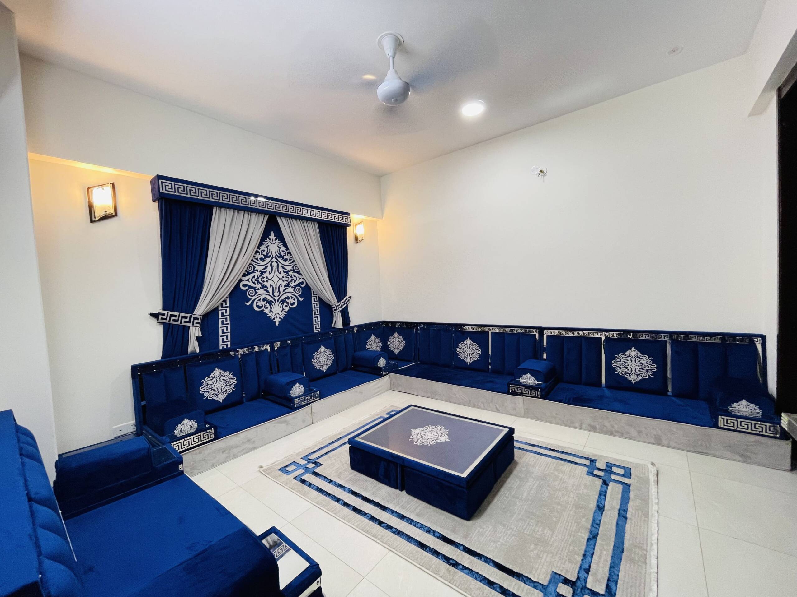 Blue Arabic Majlis