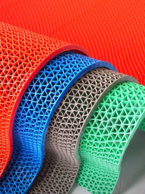 Polyvinyl Chloride-PVC Anti/Non Slip Floor Net Mat; (4 x 1) Ft