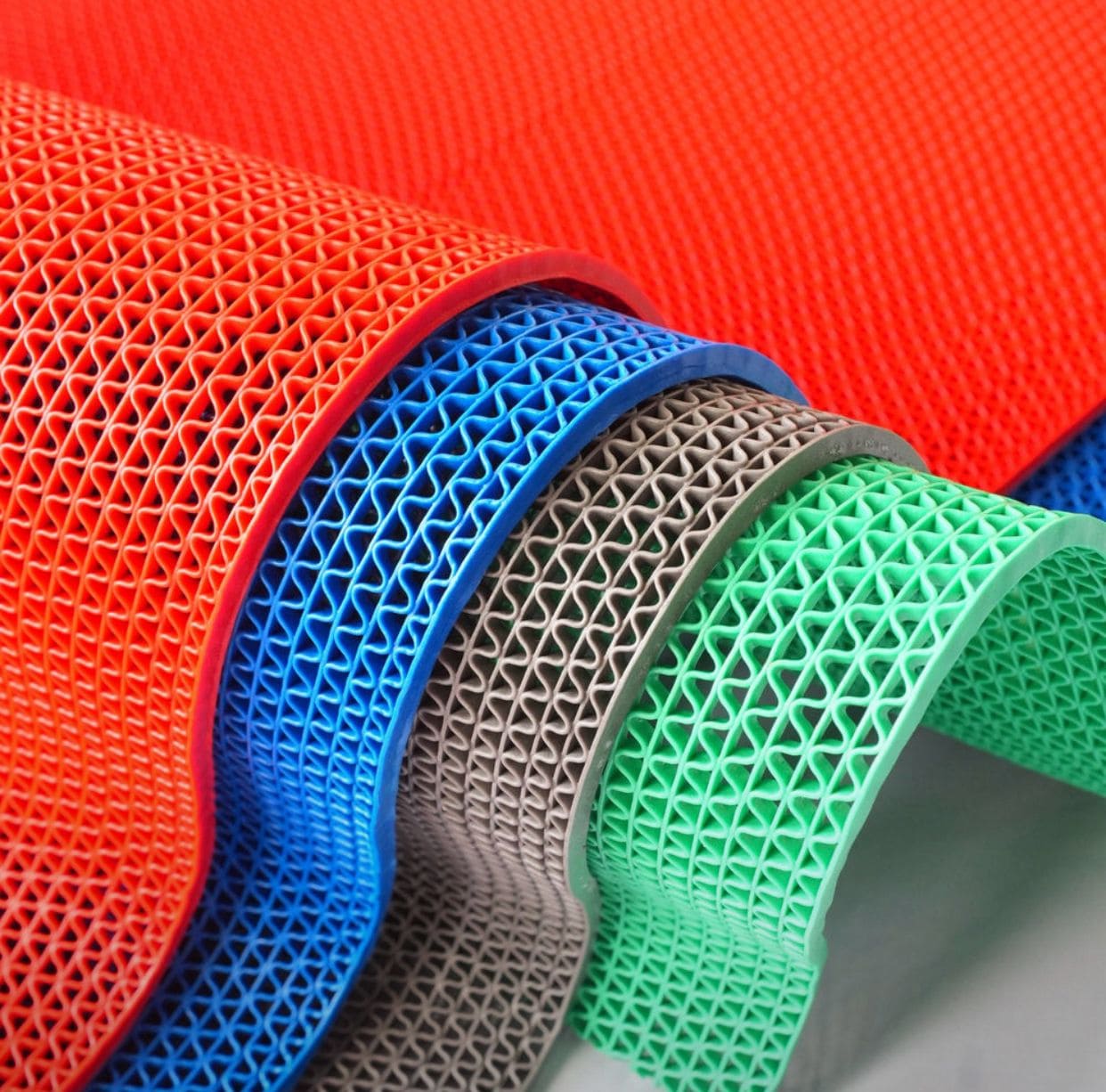 Polyvinyl Chloride-PVC Anti/Non Slip Floor Net Mat; (4 x 1) Ft