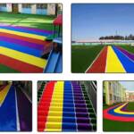 Rainbow artificial grass