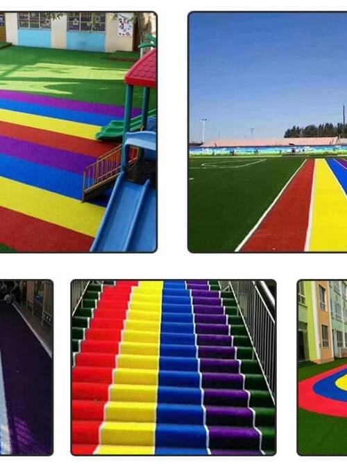 Rainbow artificial grass