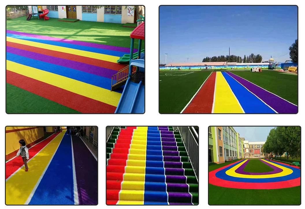 Rainbow artificial grass