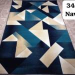 Modern Geometric Navy Rug (340)