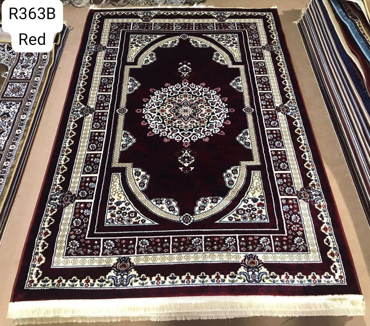 Tabriz Arch Medallion Rug — Red/Ivory & Burgundy (R363B)