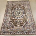 Isfahan Lattice Medallion Rug — Taupe/Beige & Ivory