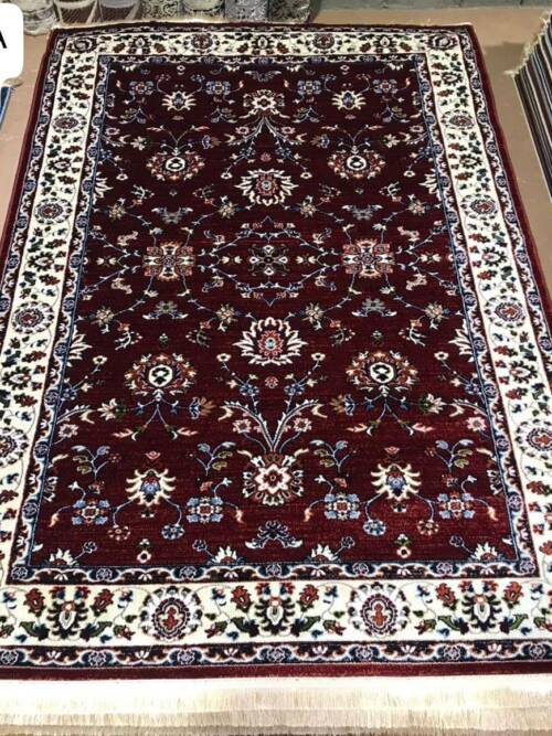 Kashan Allover Floral Rug — Red/Ivory (R296A)