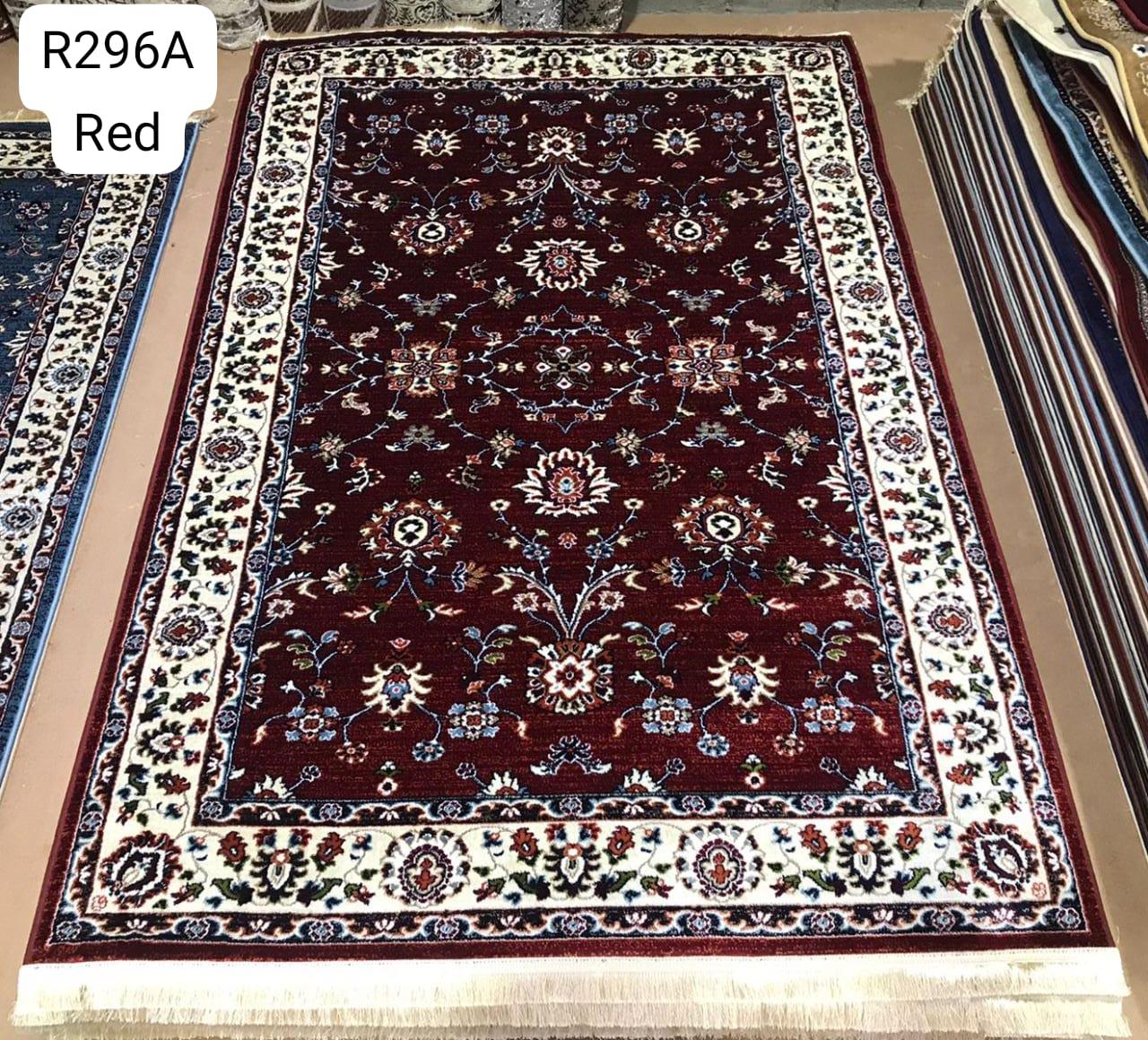 Kashan Allover Floral Rug — Red/Ivory (R296A)