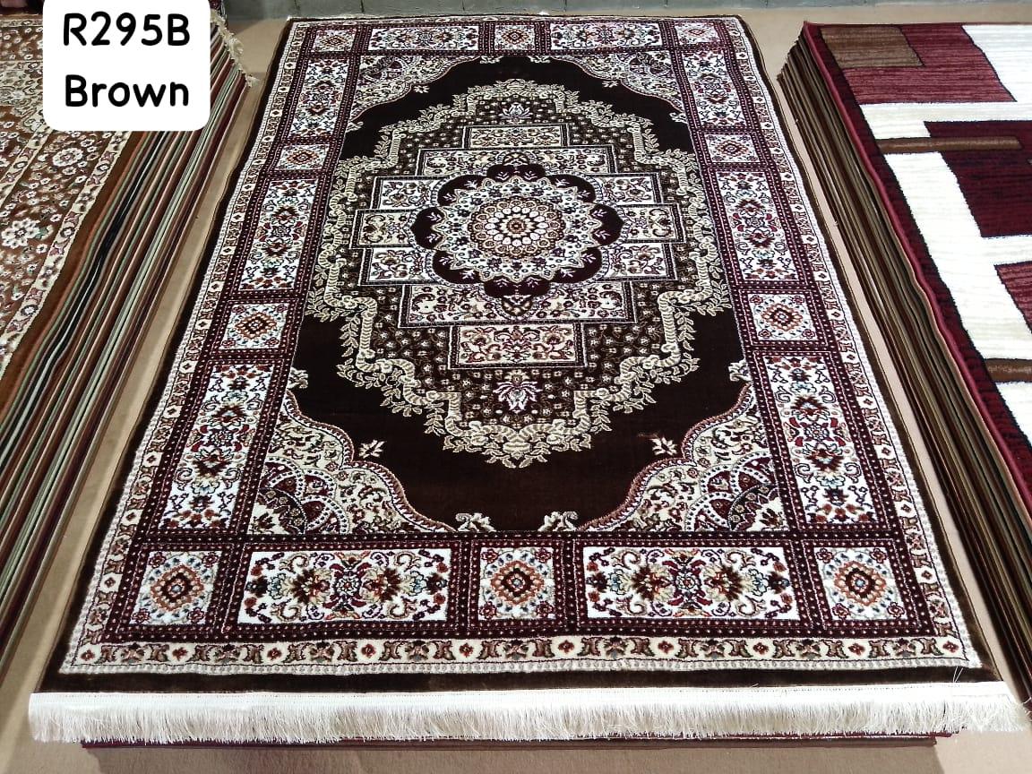 Tabriz Panel Medallion Rug — Brown/Ivory & Burgundy (R295B)