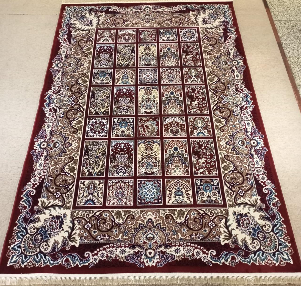 Imperial Maroon Mosaic Rug
