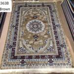 Tabriz Arch Medallion Rug — Light Brown/Ivory & Burgundy (R363B)