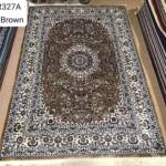 Kashan Floral Medallion Rug — Light Brown/Ivory (R327A)