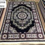 Tabriz Panel Medallion Rug — Navy/Ivory & Bronze (R295B)