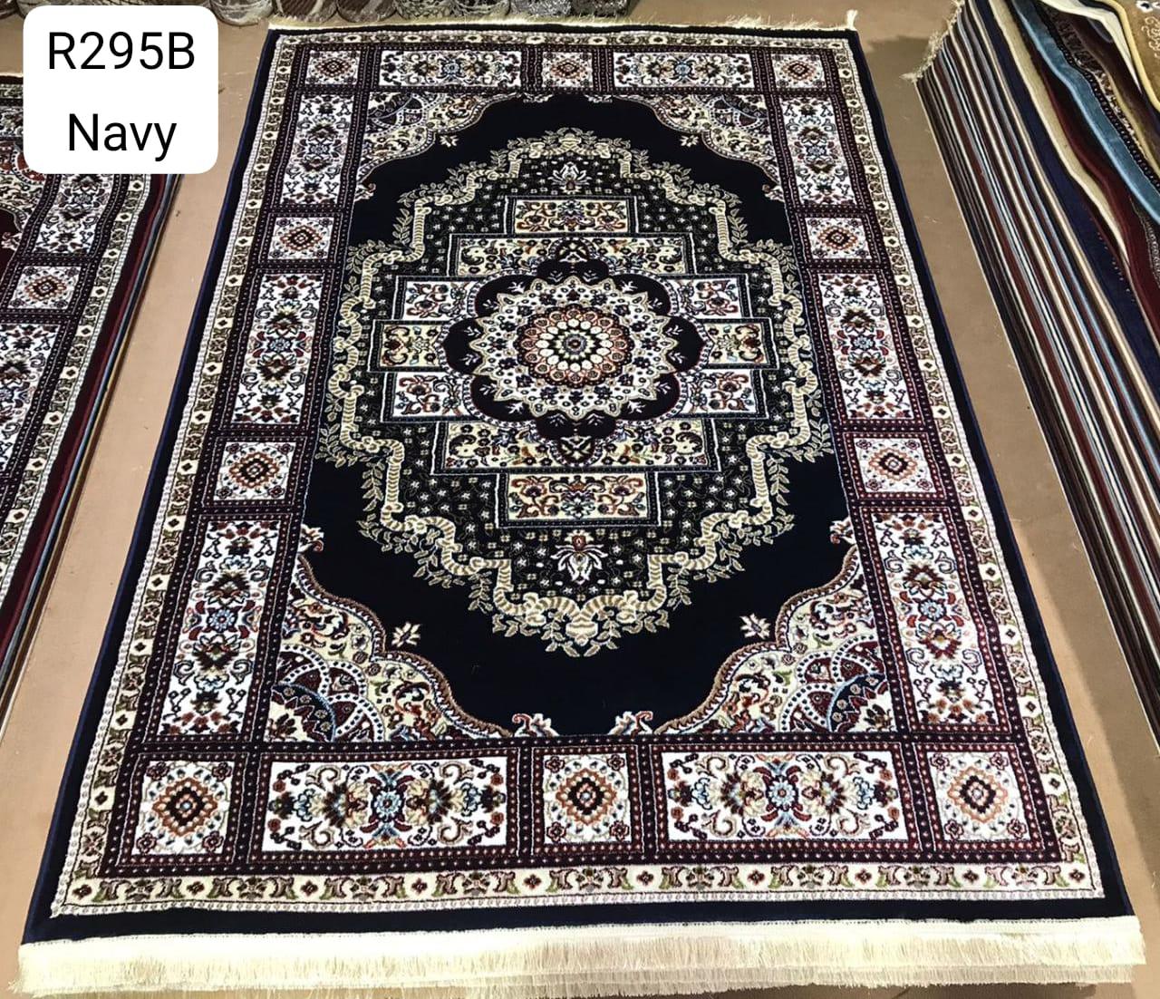 Tabriz Panel Medallion Rug — Navy/Ivory & Bronze (R295B)