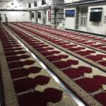 Masjid Saff Runner Carpet — Burgundy & Gold Mihrab (120 cm Width)