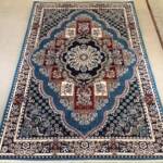 Royal Blue & Maroon Persian Medallion Rug