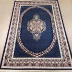 Isfahan Oval Medallion Rug — Navy/Ivory & Wine