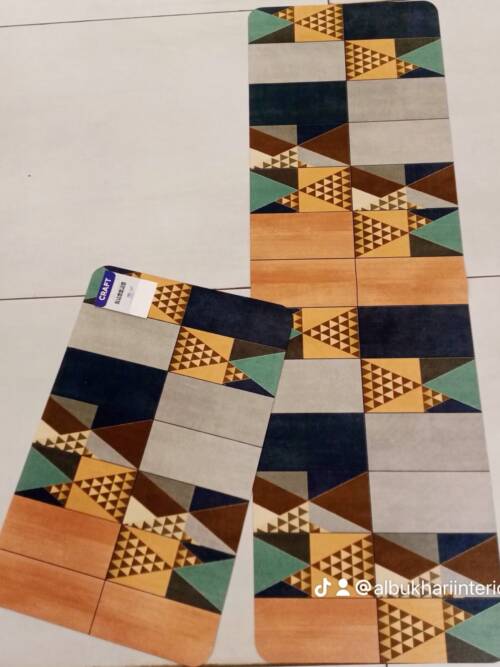 Geometric pattern floor mats