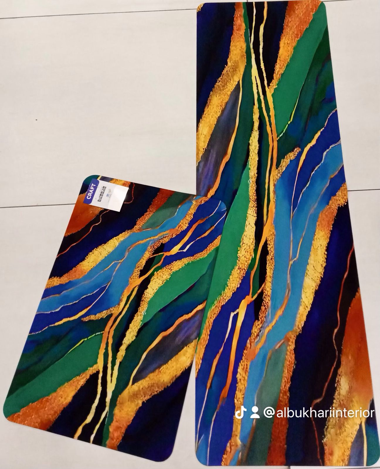 Modern abstract floor mats