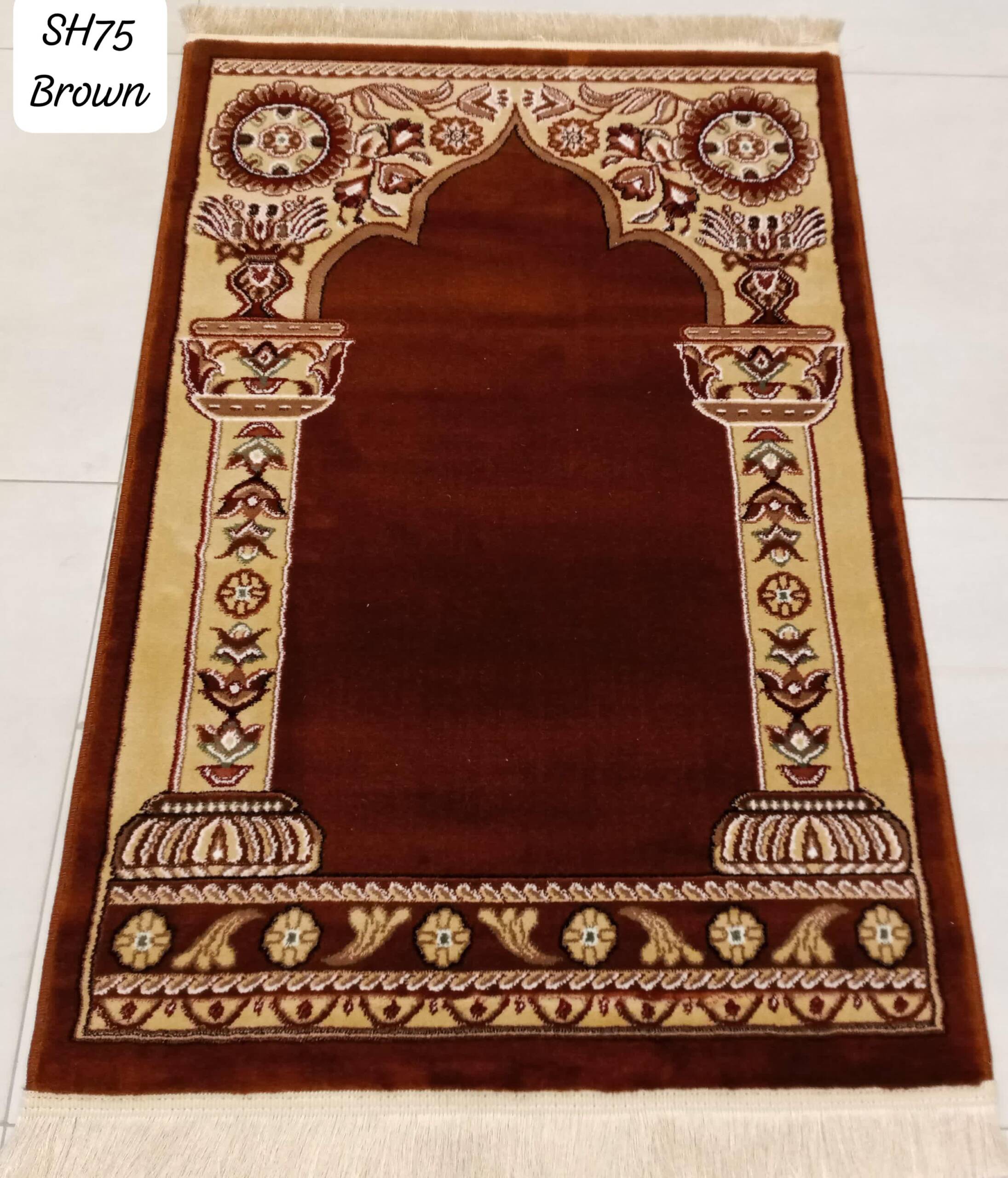 Turkish-style prayer mat in Brown
