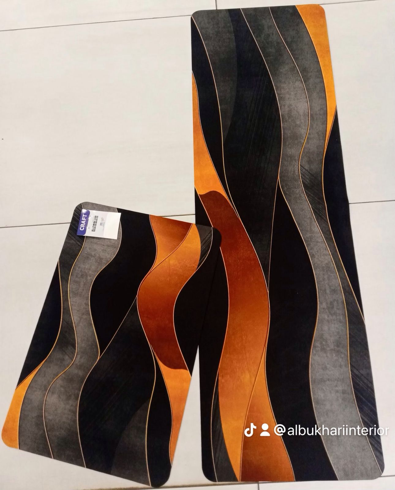 CRAFT by Albukhari Interior abstract wavy patterned floor mats