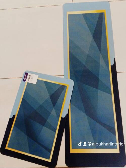 CRAFT by Albukhari Interior Blue Geometric Patterned Floor Mats / Runners