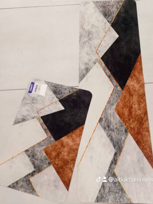 CRAFT by Albukhari Interior Abstract Mountain/Geometric Pattern Floor Mats / Runners