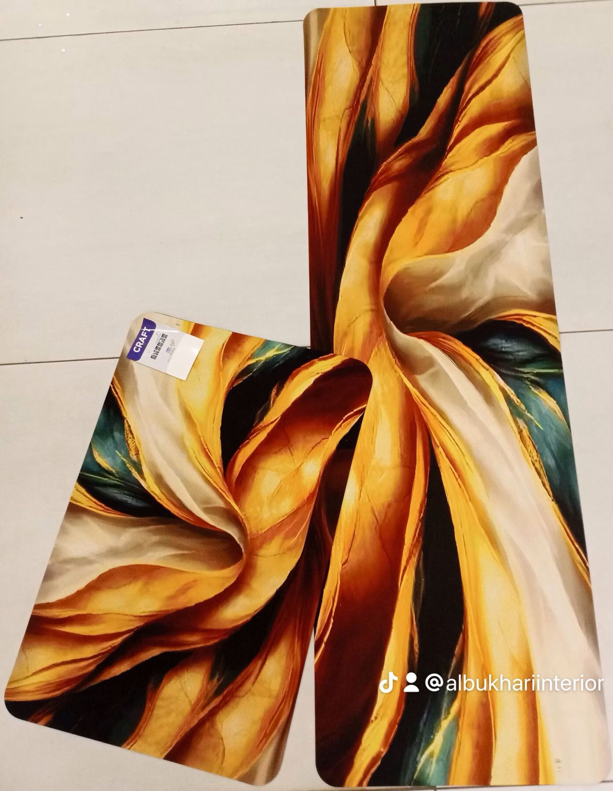 CRAFT by Albukhari Interior Abstract Flowing/Organic Pattern Floor Mats / Runners