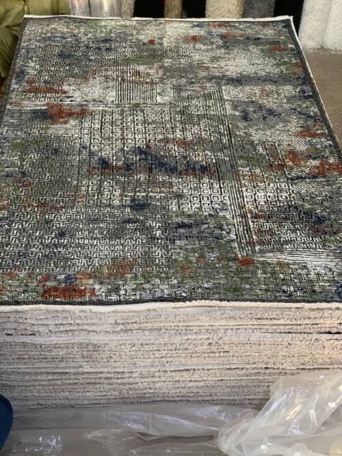 Abstract Distressed Area Rug