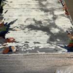 Modern Abstract Area Rug with a Distressed Finish