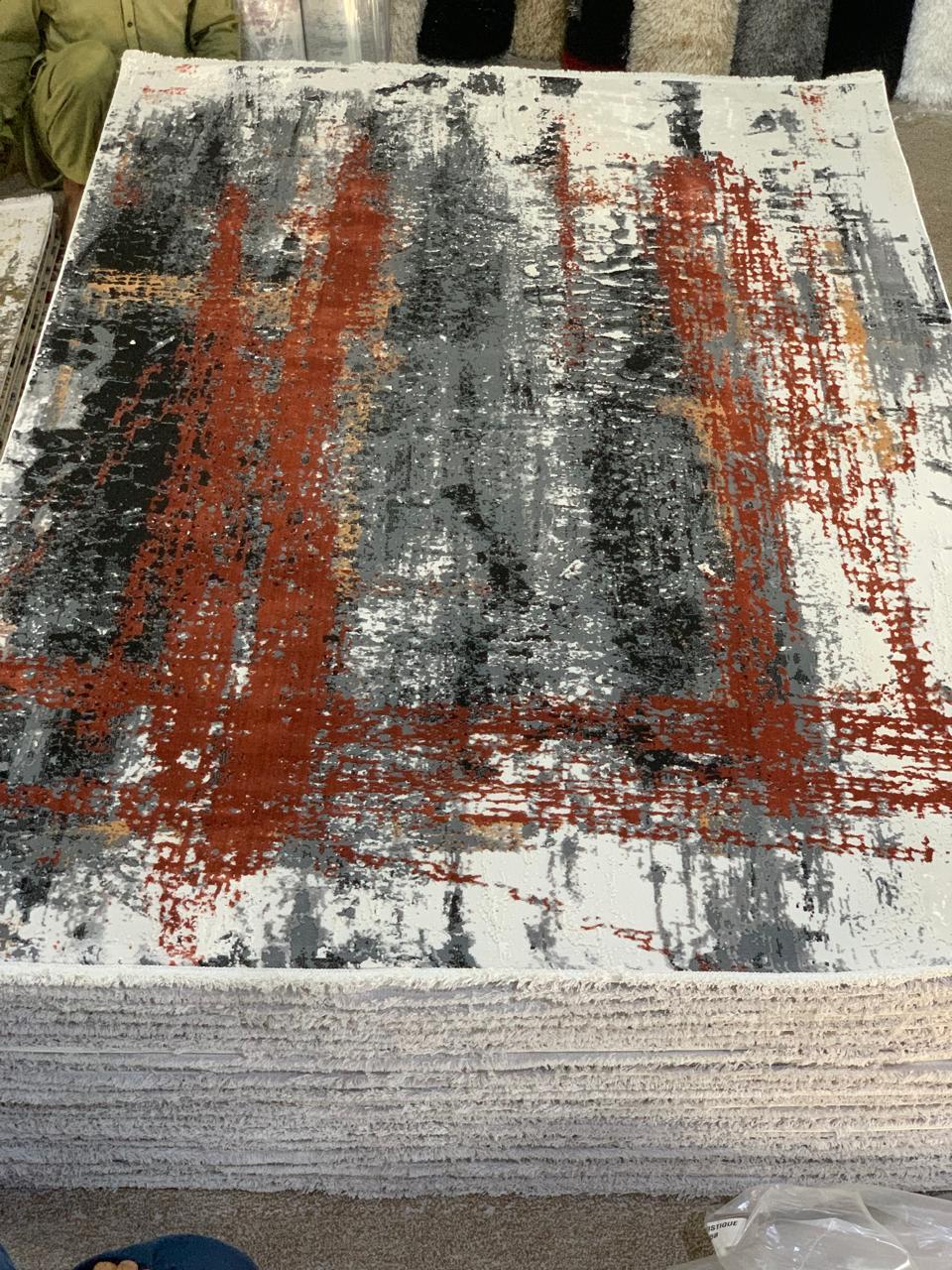 Modern Abstract Distressed Area Rug