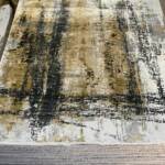 Modern Abstract Distressed Area Rug with a brushstroke pattern