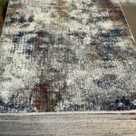 Textured Abstract Rug in White
