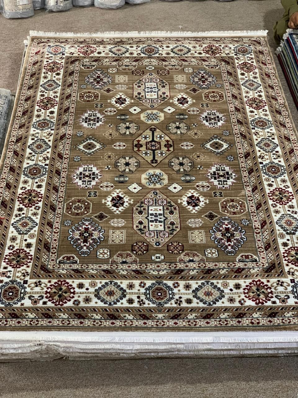 Traditional Beige/Brown Persian-Style Area Rug - Image 2