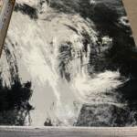 Modern Abstract Area Rug with a monochromatic palette