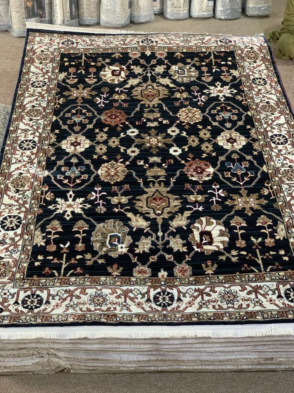Traditional Persian or Oriental Style Rug cream, beige, and various shades