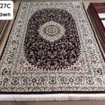 Kashan Floral Medallion Rug — Brown/Ivory (R327C)