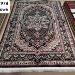 Tabriz Stepped Medallion Rug — Brown/Ivory & Brick (R297B)