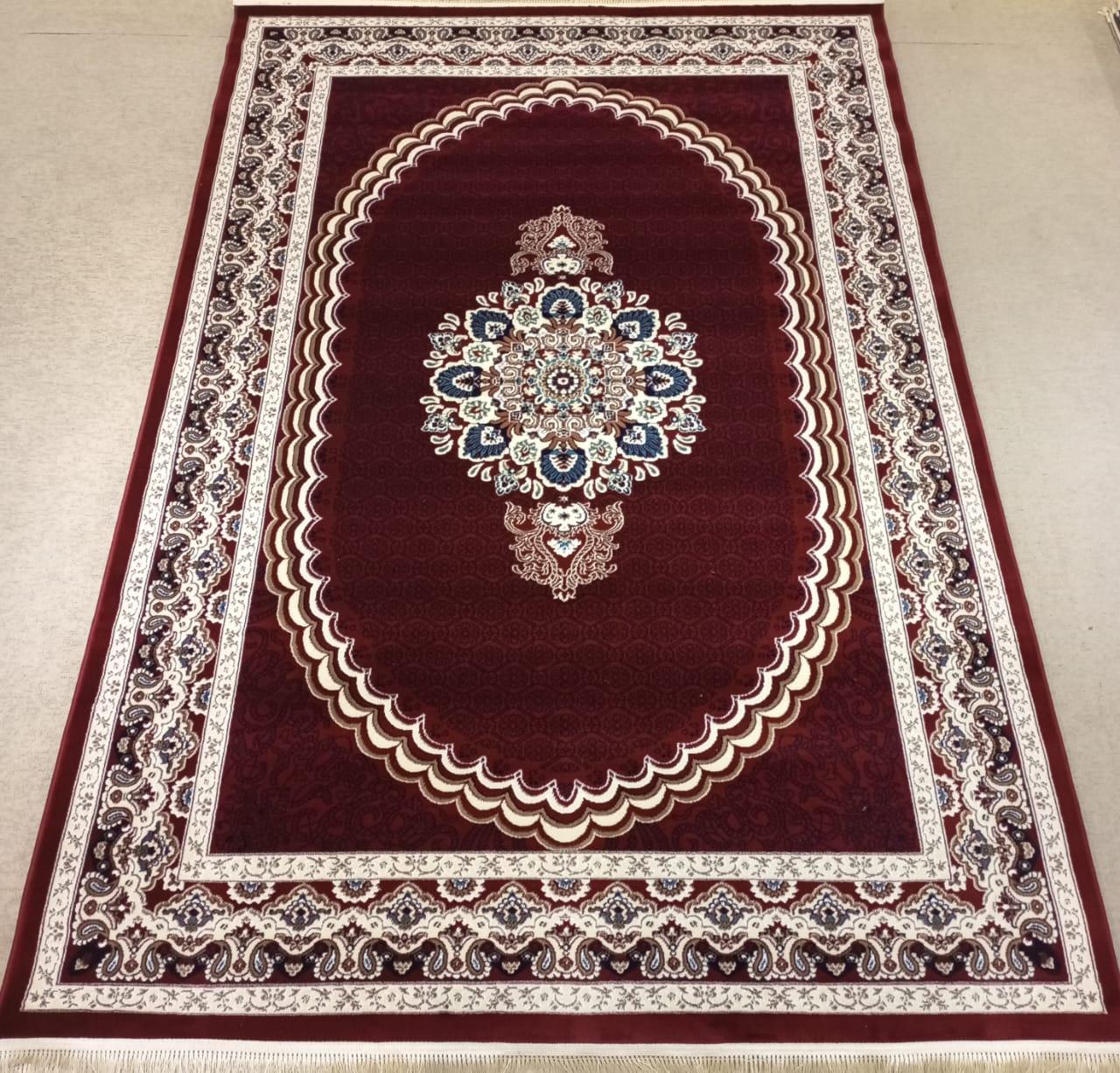 Royal Maroon Oval Medallion Rug